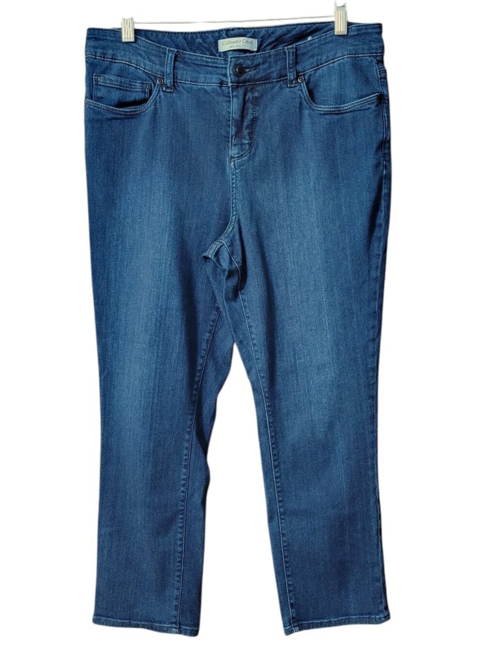 Coldwater Creek Natural Fit Mid-Rise Denim Cropped Jeans - Size 10p